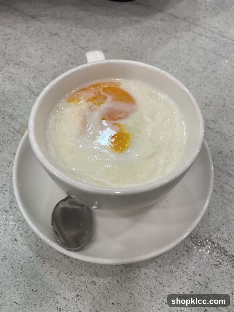 Soft-boiled eggs in a cup