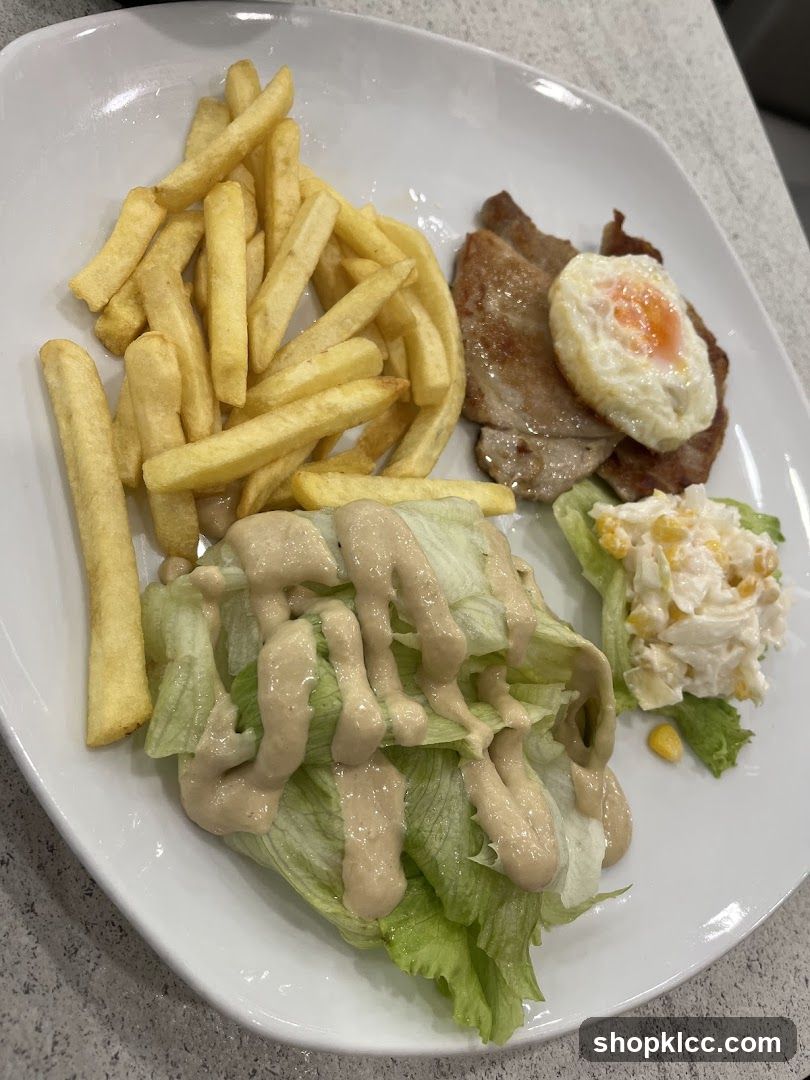 Pork Schnitzel with Fries and Salad