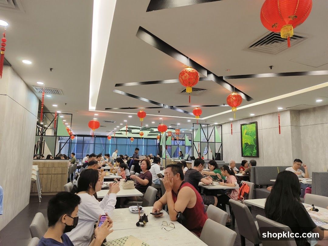 Restaurant Interior with Patrons