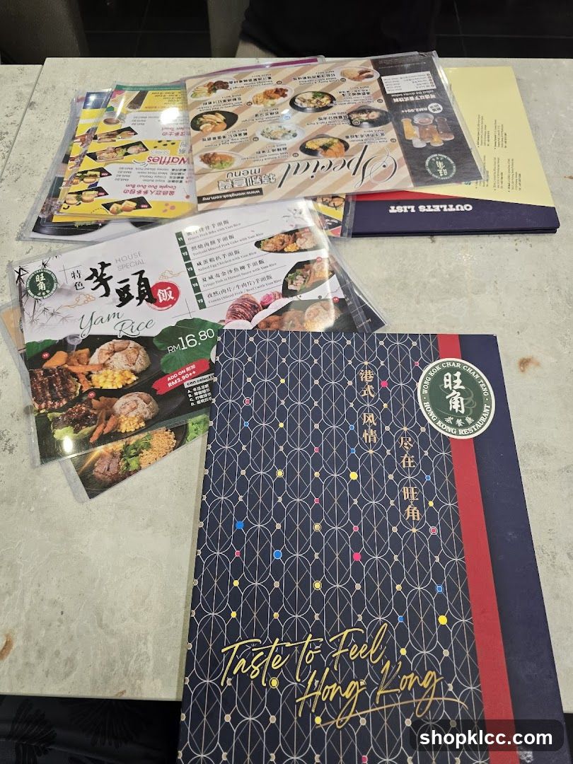 Hong Kong Restaurant Menu