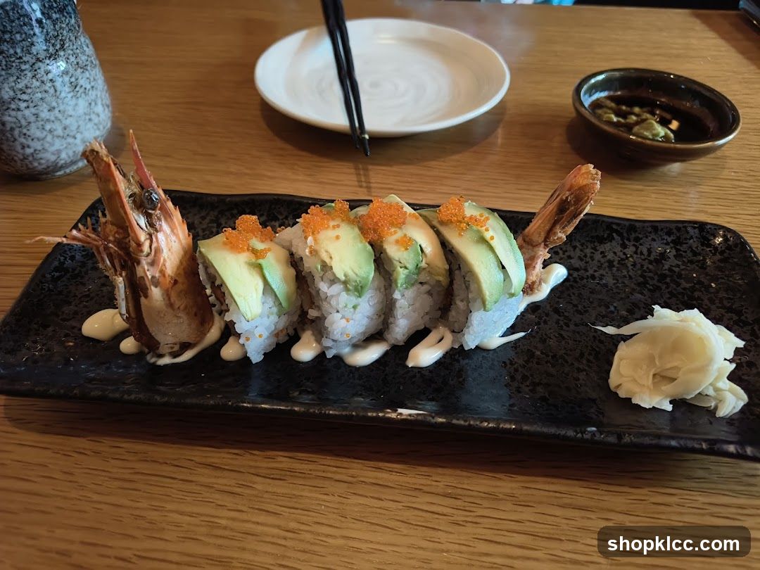 Sushi Roll with Shrimp and Avocado
