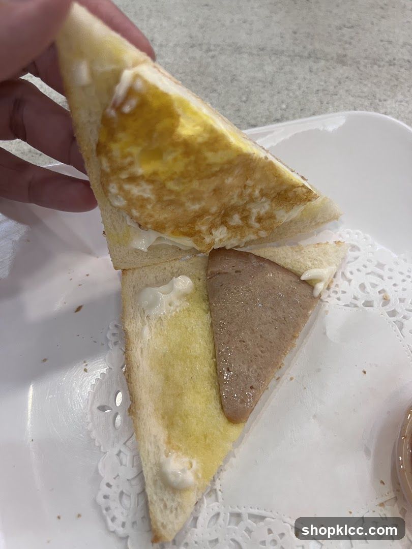 Toast with Egg and Meat Spread