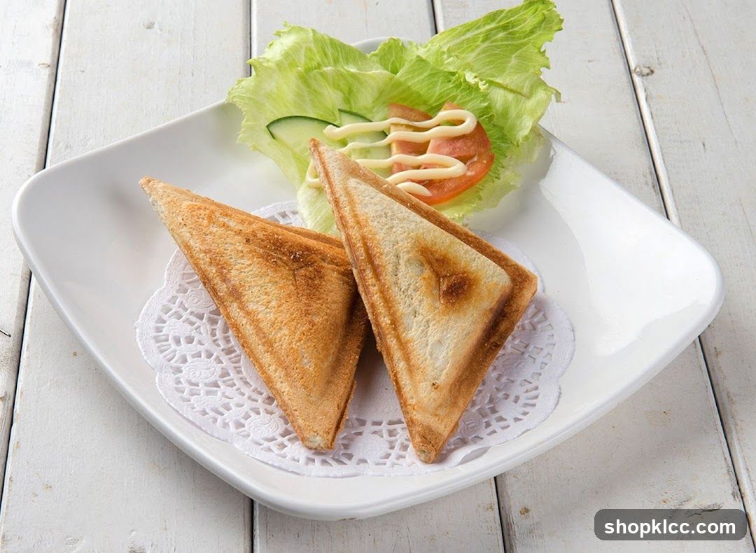 Triangular Sandwiches with Salad