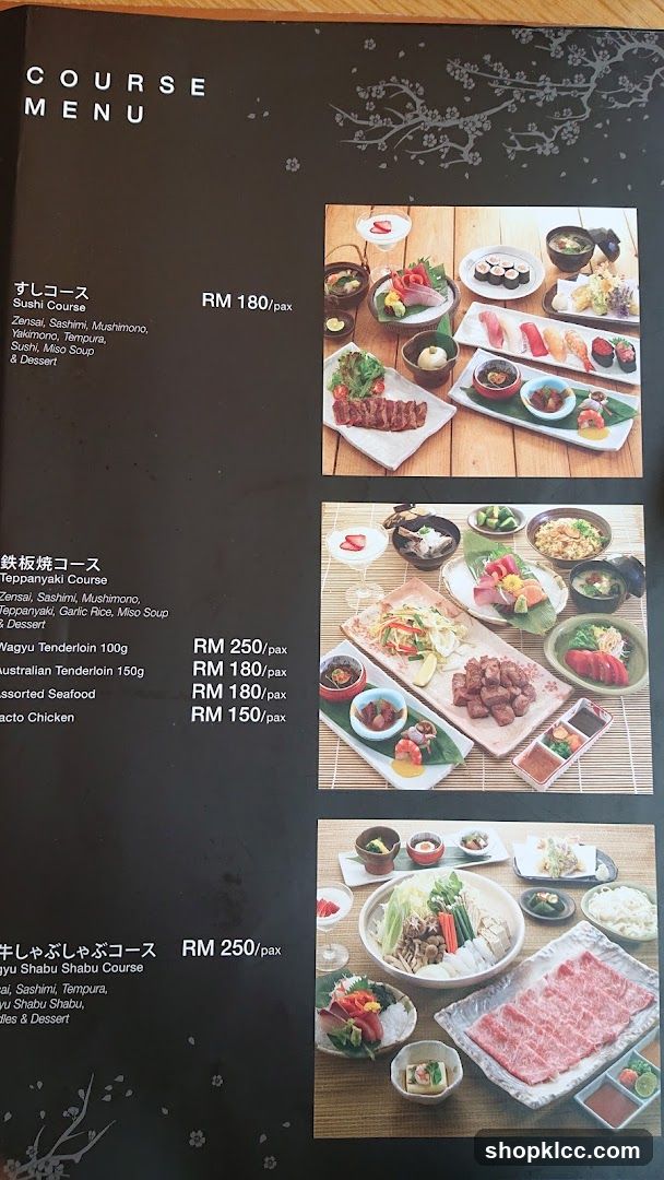 COURSE MENU
