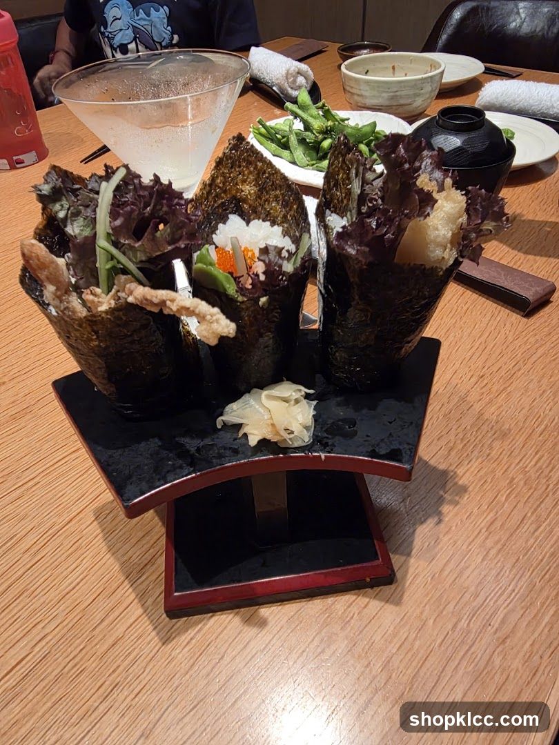 Hand Rolls and Edamame