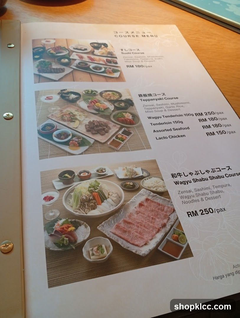 COURSE MENU