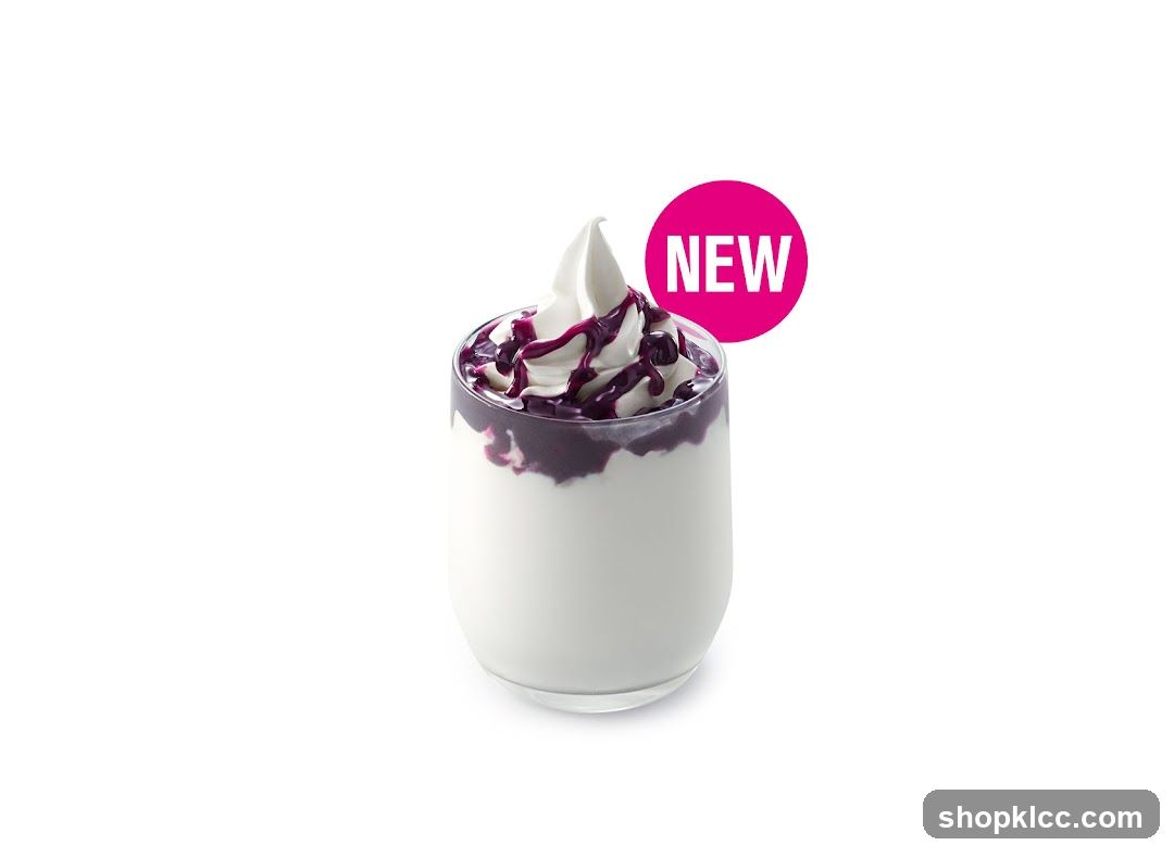 New Blueberry Swirl Soft Serve