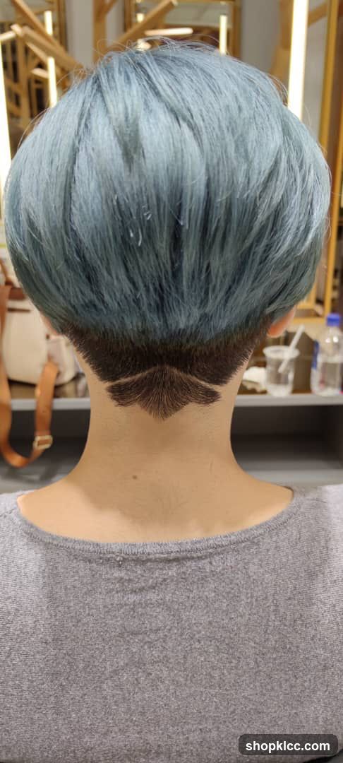 Haircut with Undercut Design