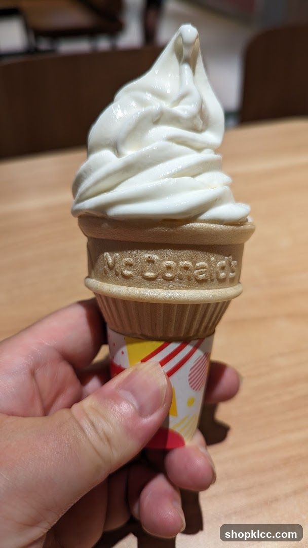 McDonald's Soft Serve Ice Cream Cone