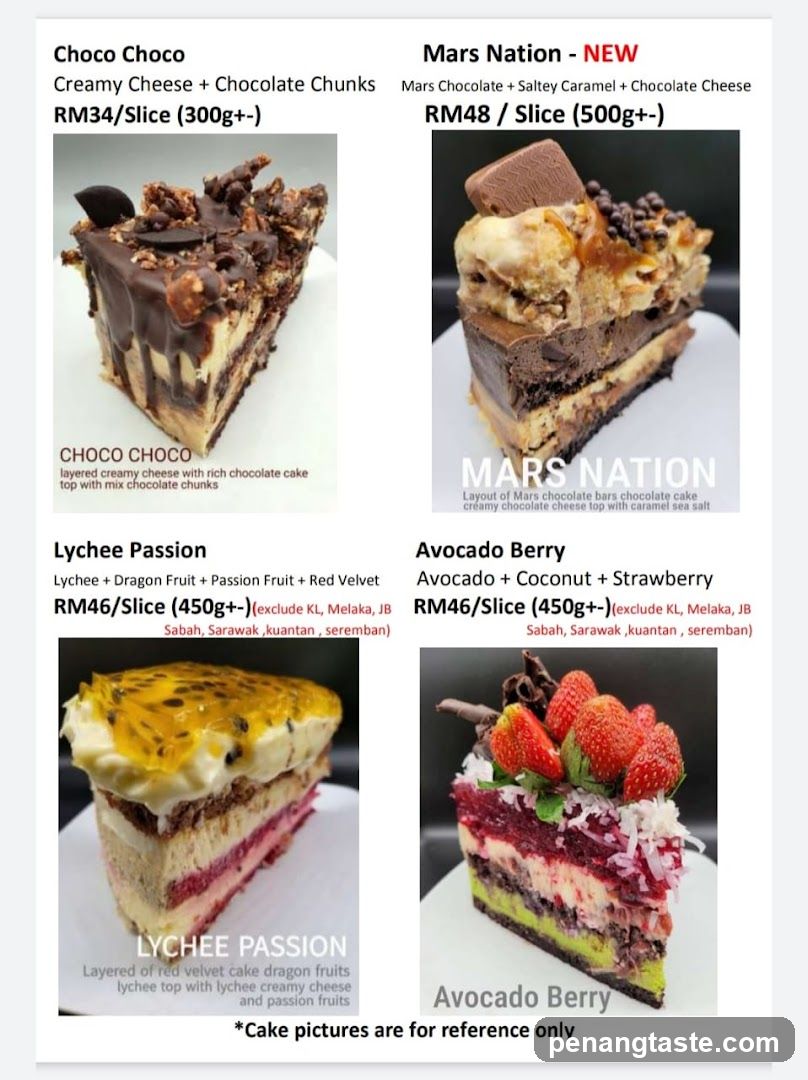 Cake Menu