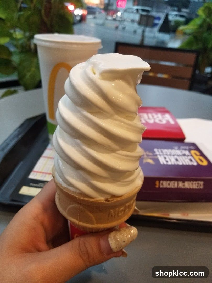 Soft Serve Ice Cream at Fast Food Restaurant