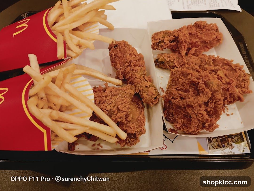 McDonald's Meal with Fried Chicken and Fries