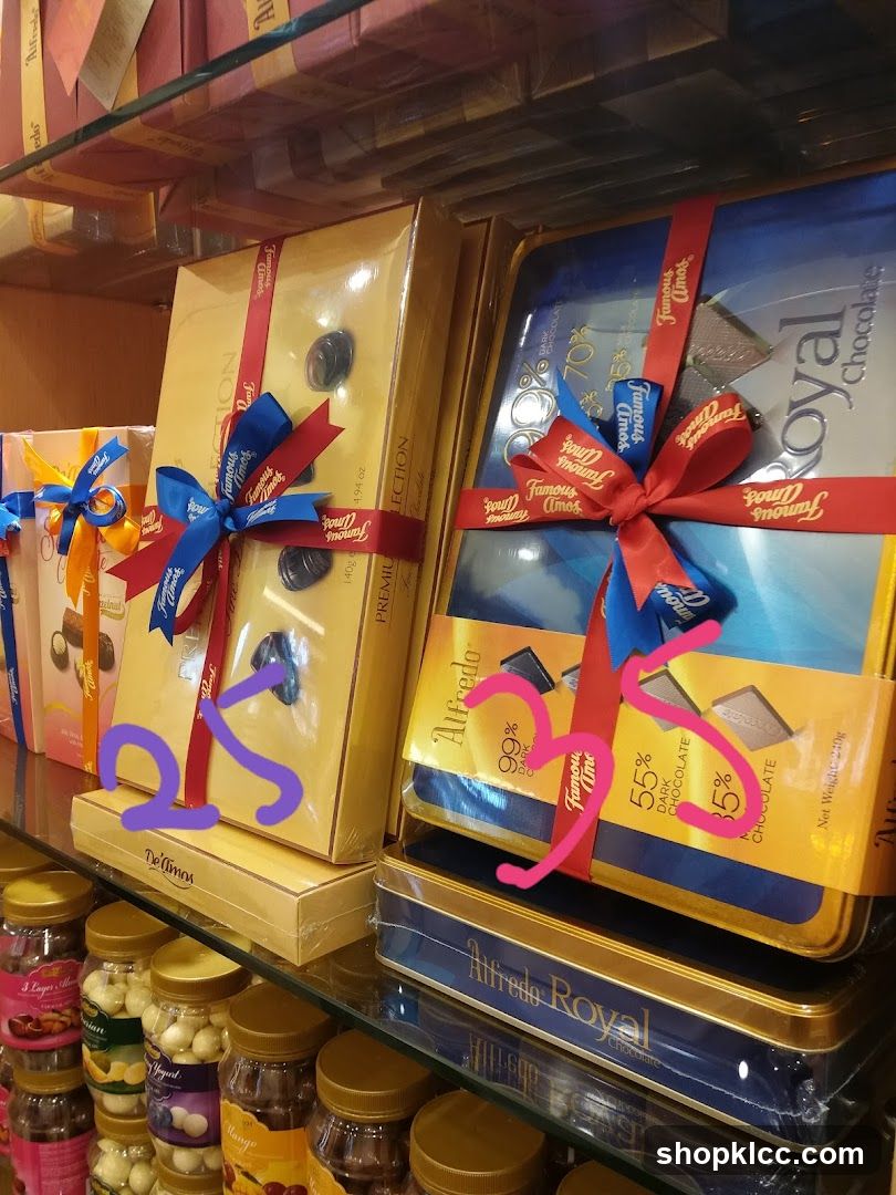 Chocolate Gift Boxes on Shelf