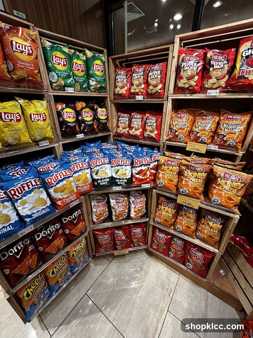 Assortment of Potato Chips and Snacks