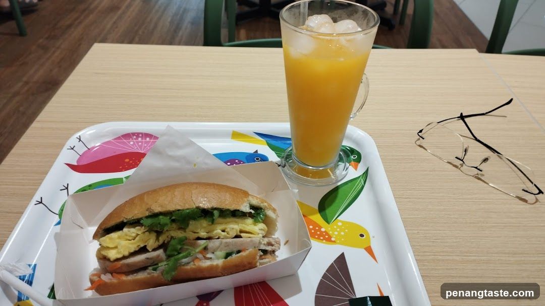Sandwich and Orange Juice