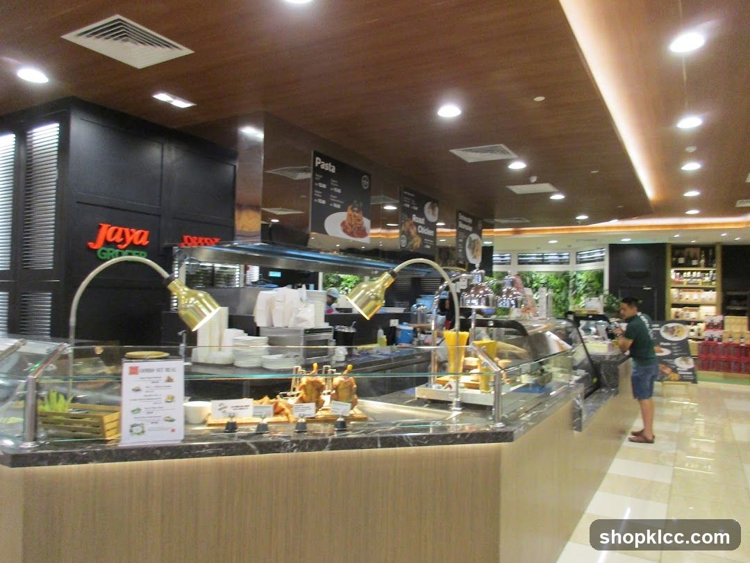 Deli counter with prepared foods