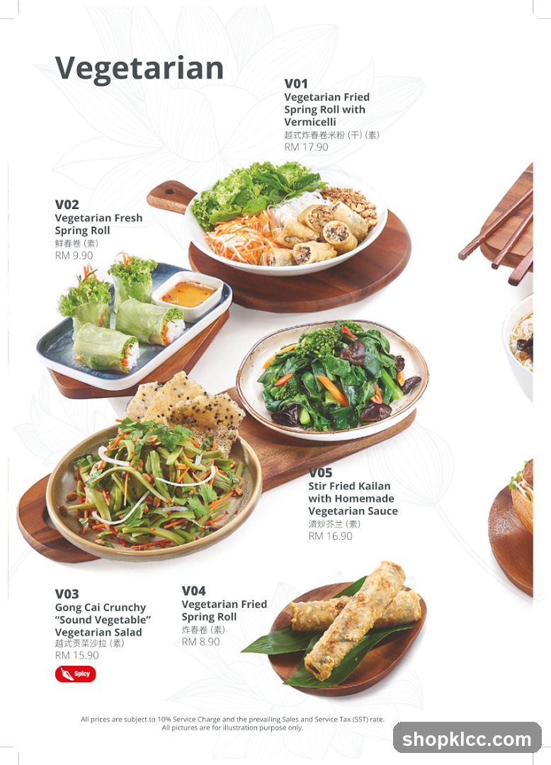Vegetarian Menu