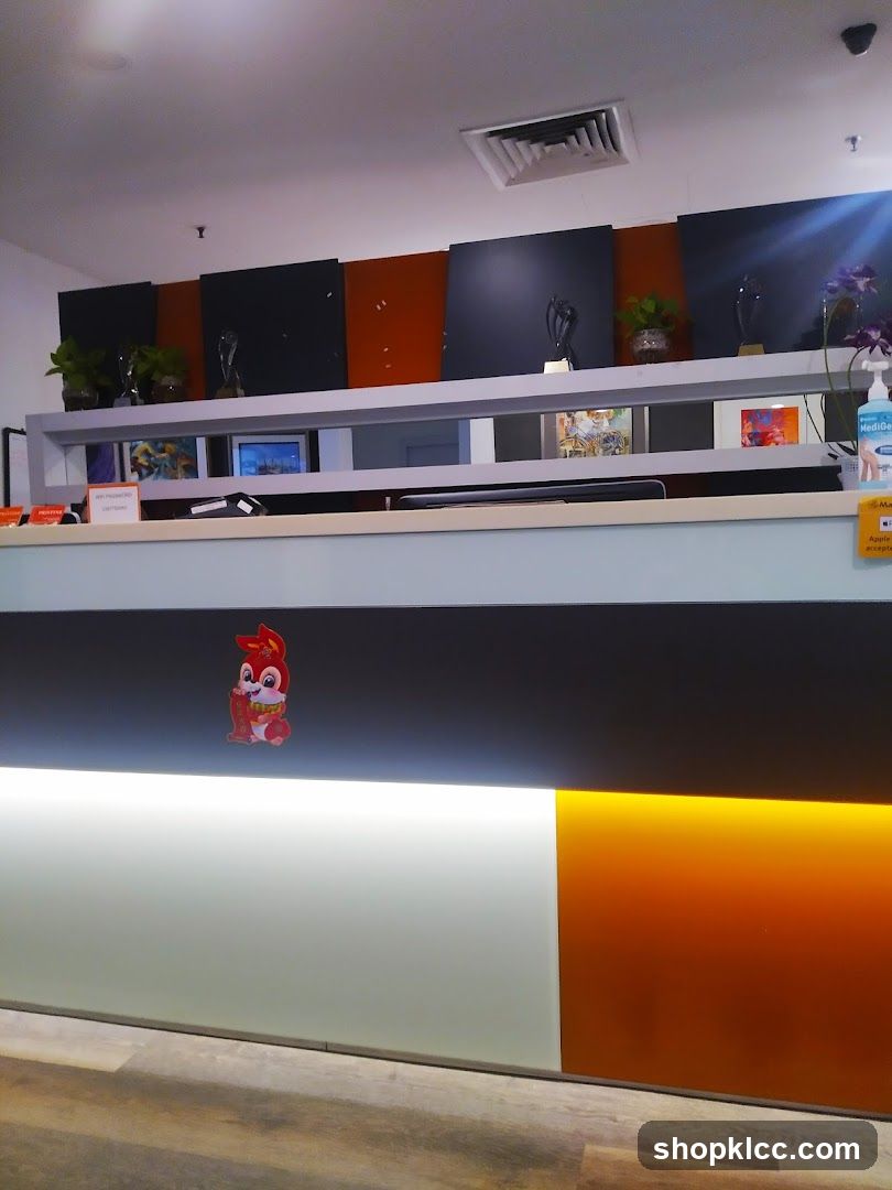 Reception Desk with Mascot