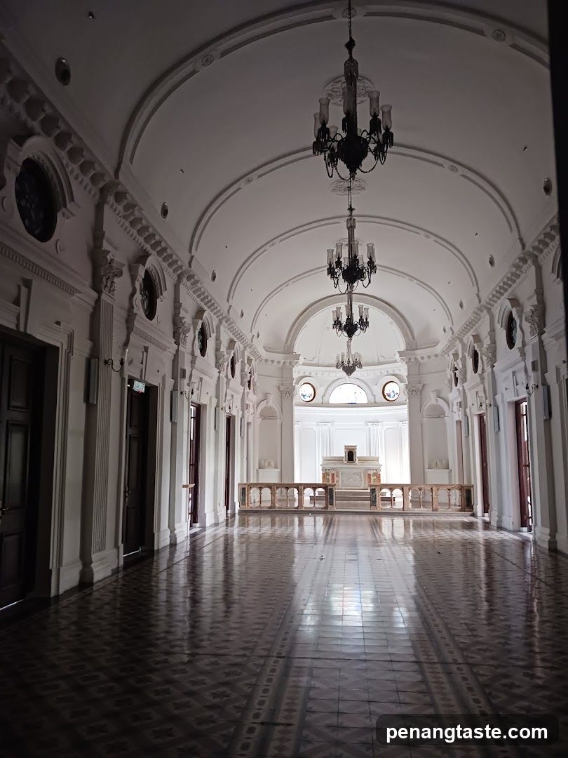 Grand Hallway with Chandeliers