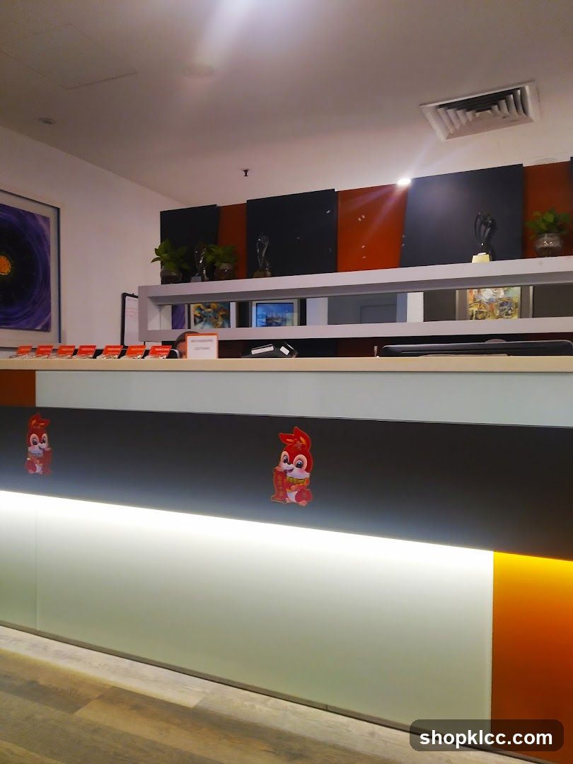 Reception Desk with Decorations