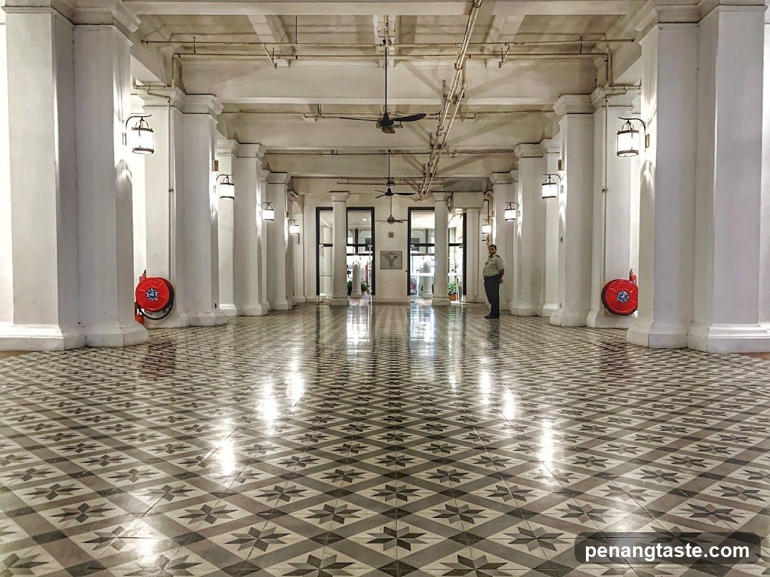 Grand Hallway with Ornate Flooring