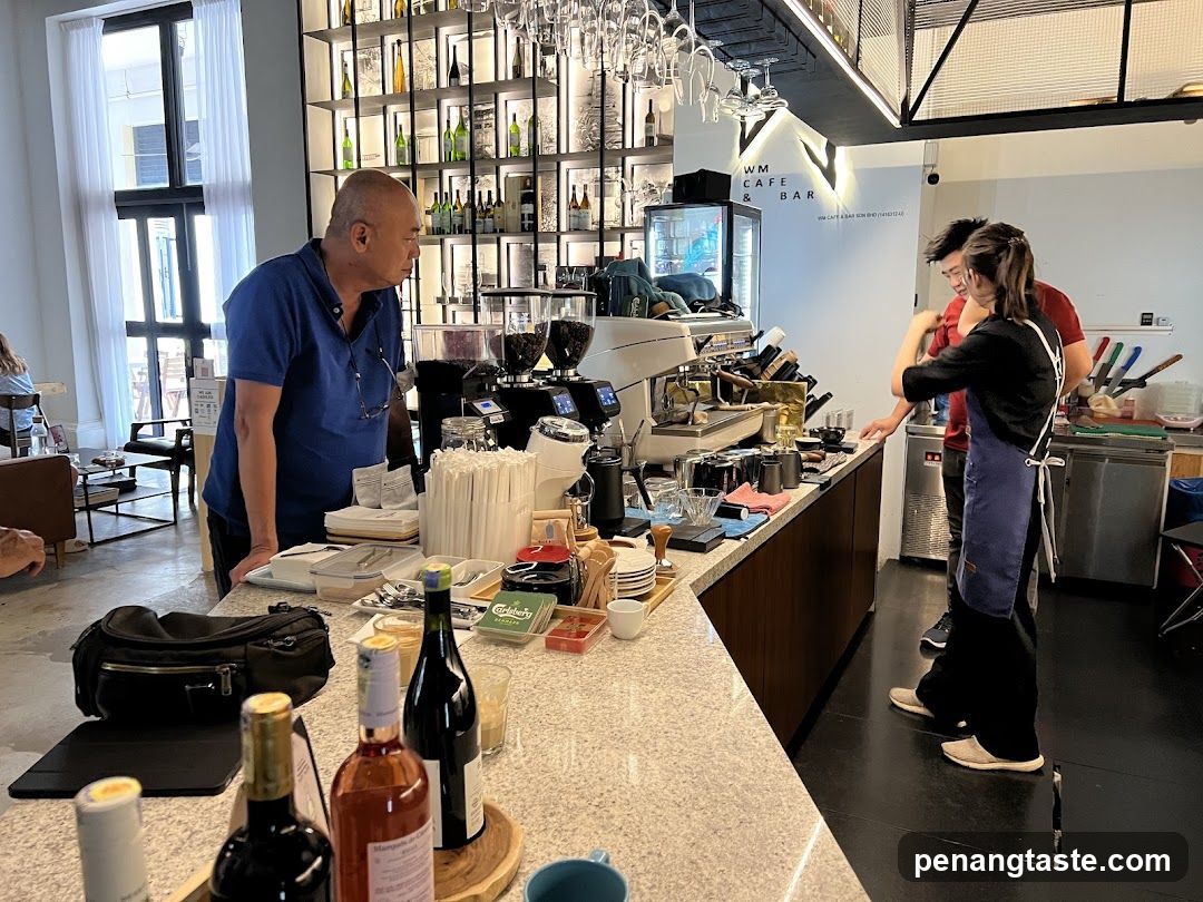 Cafe Interior with Staff