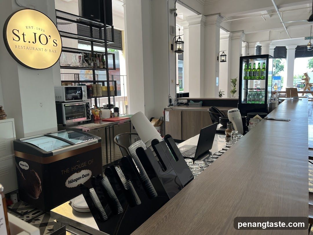 Bar Interior with St. Jo's Signage