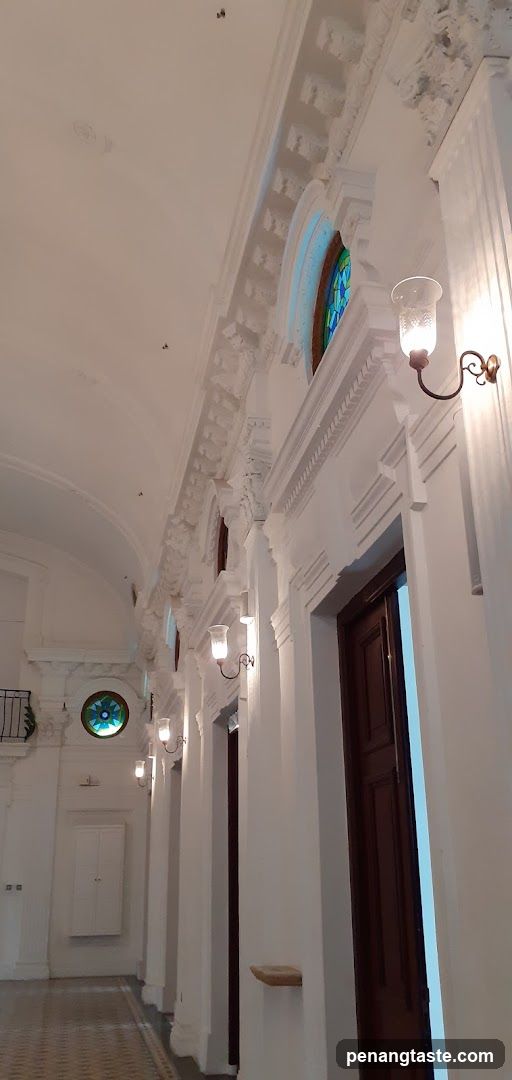 Interior hallway with ornate architectural details