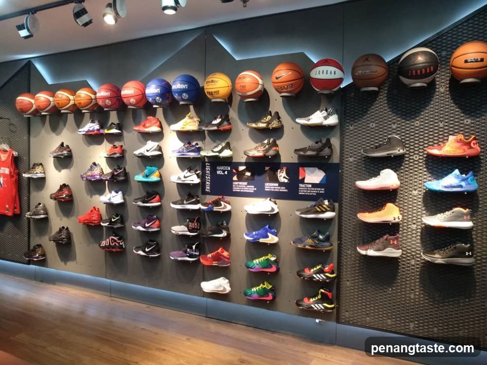 Basketball and Athletic Shoe Display