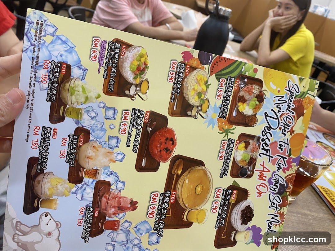 Special Offer For Kim Gary Set Meal Mini Dessert Add On