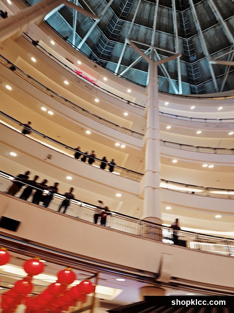 Interior of a multi-level shopping mall