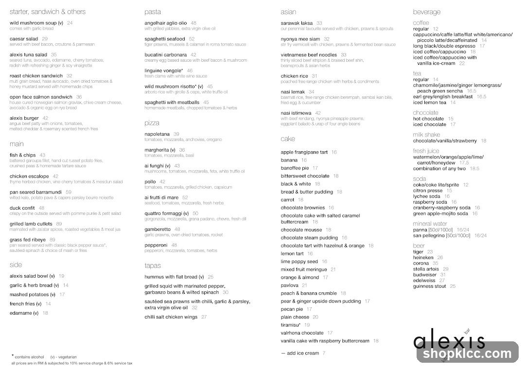 Alexis Menu