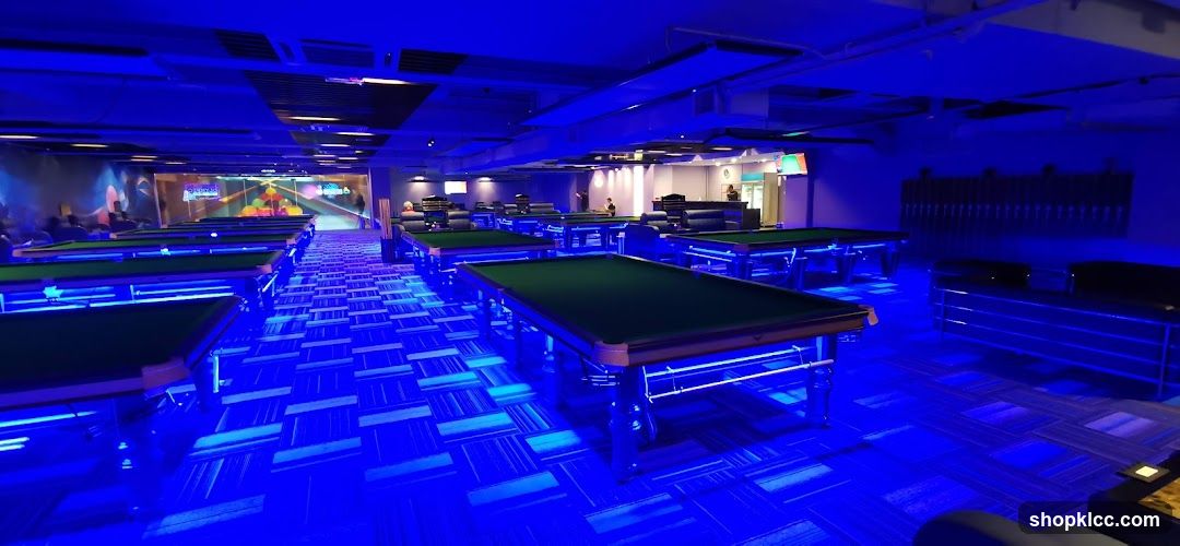Billiard Hall with Blue Lighting