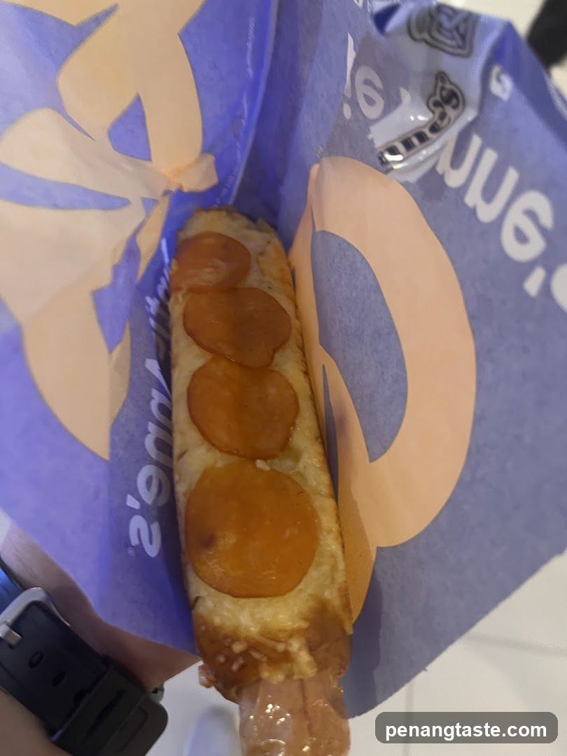 Pepperoni Pretzel Dog