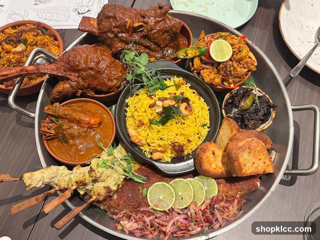 Large Platter of Assorted Sri Lankan Dishes