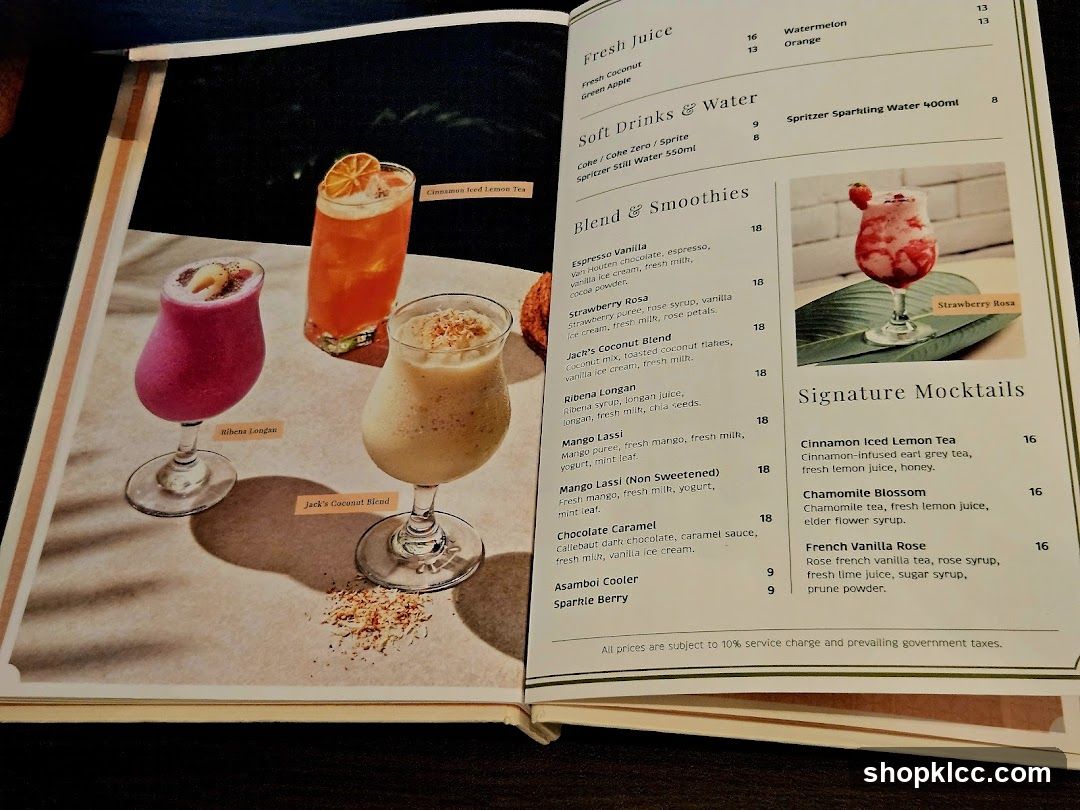 Drinks Menu