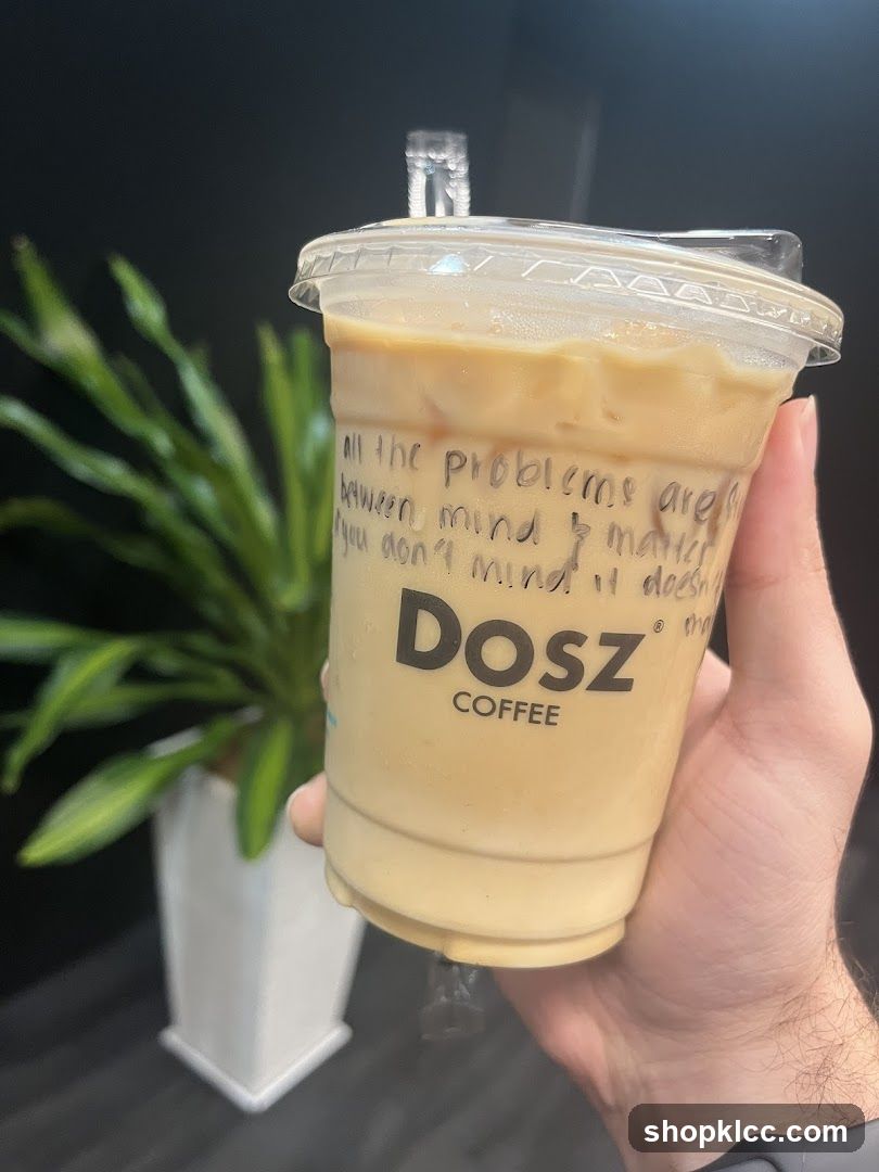 Iced Coffee with Quote