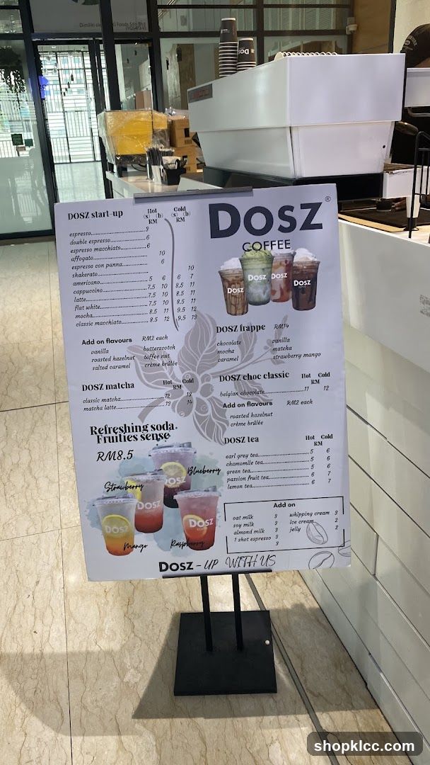 DOSZ Coffee Menu