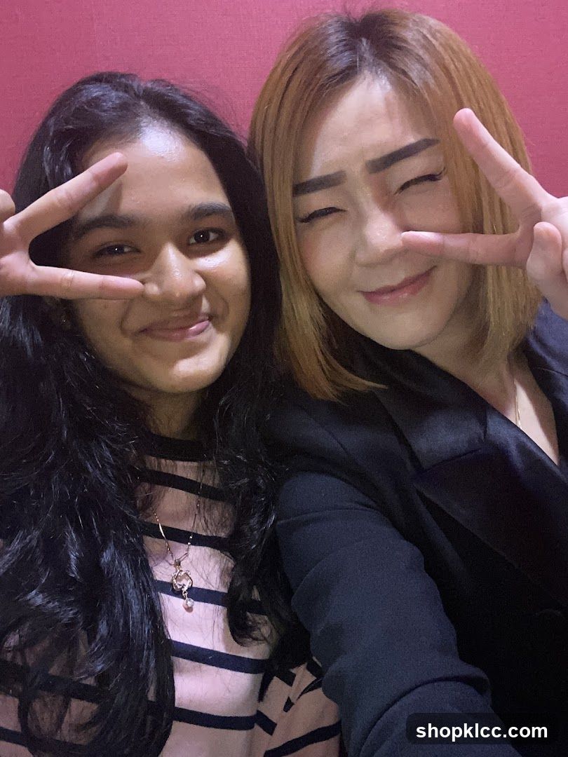 Two women posing for a selfie