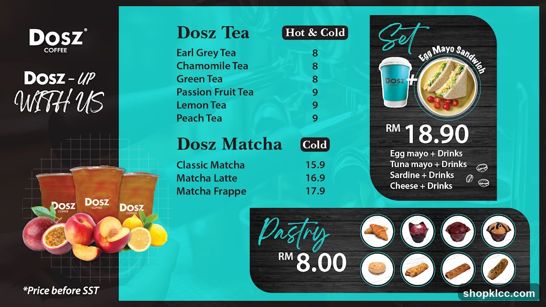 Dosz Coffee Menu