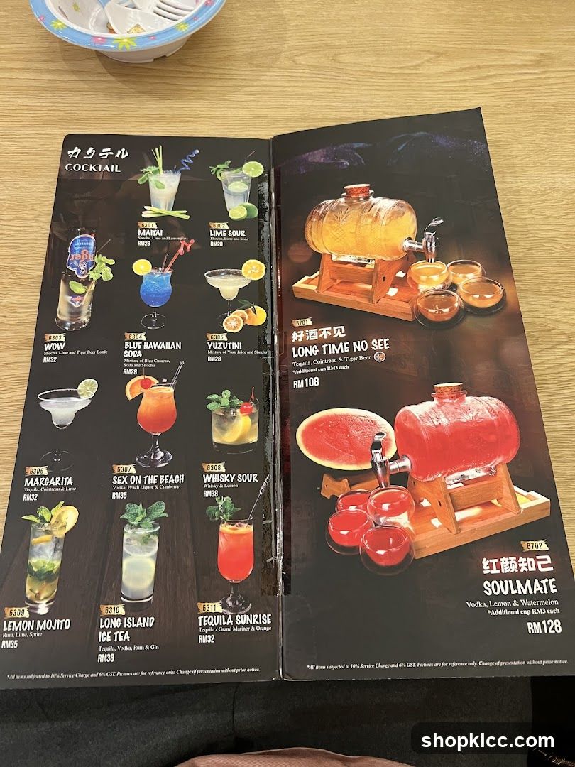 Cocktail Menu