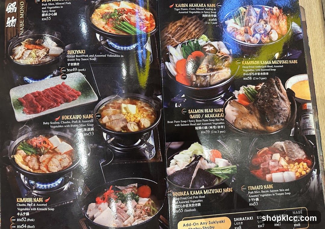 Nabe Mono Menu