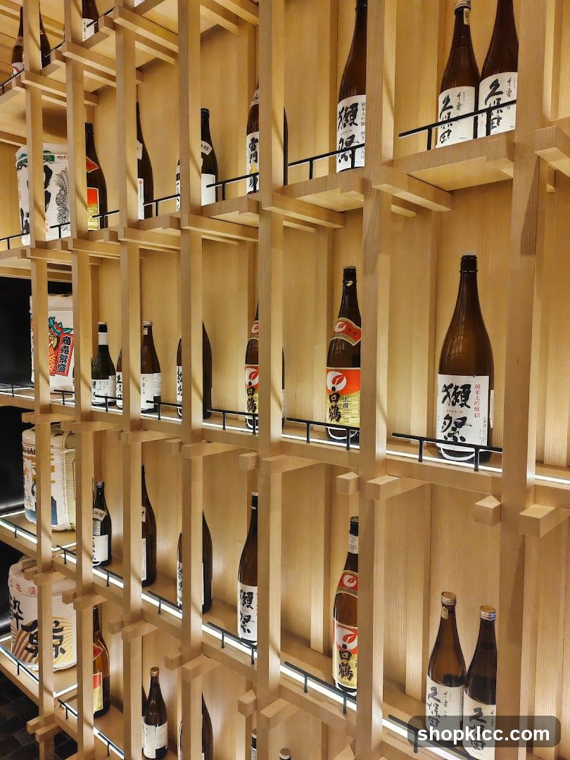 Sake Bottles Display