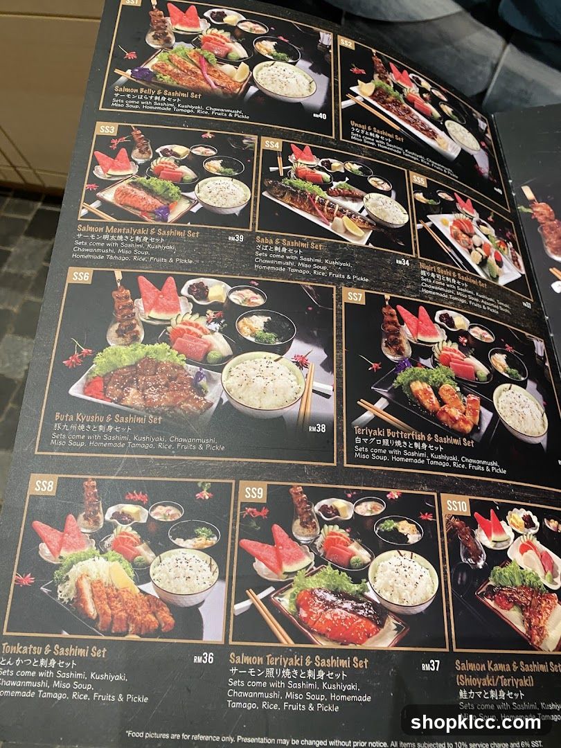 Japanese Set Menu