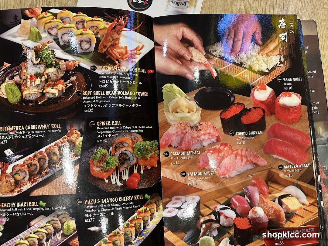 Sushi Menu