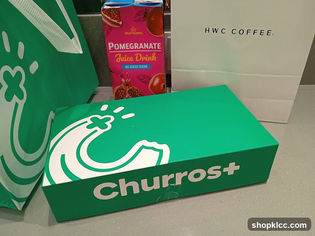 Churros+ box and HWC Coffee bag