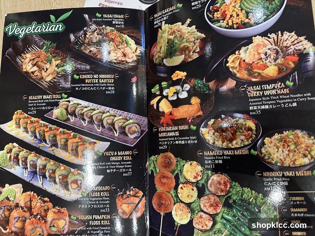 Vegetarian Menu