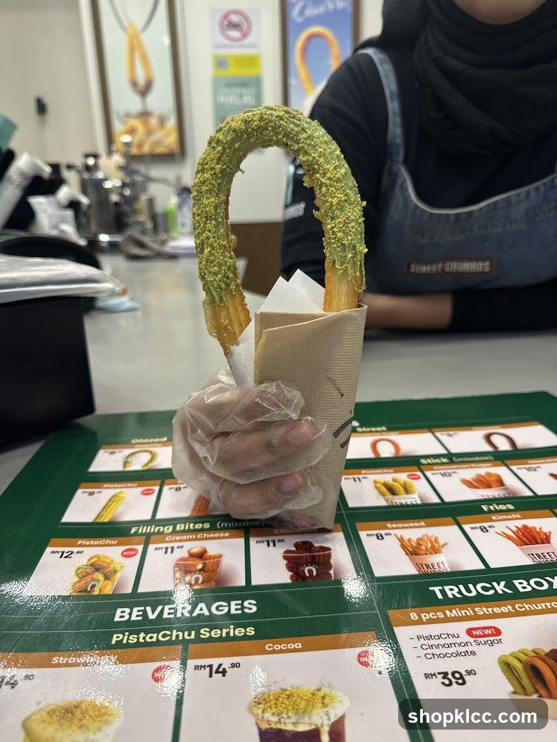 Churro with Pistachio Topping
