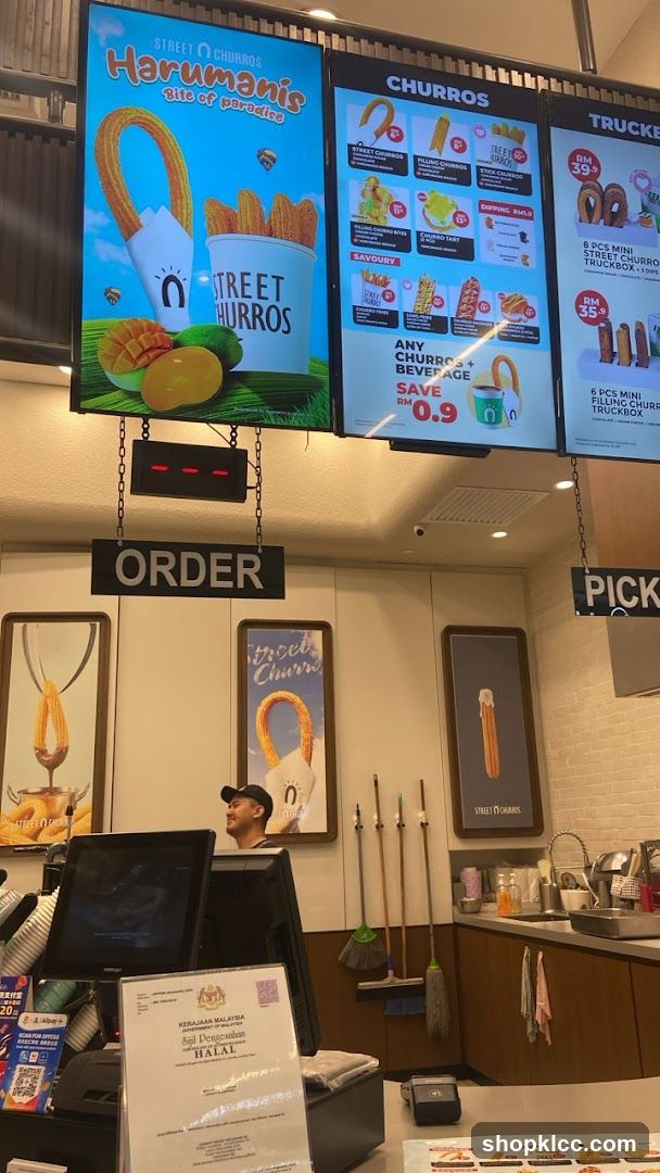 Street Churros Menu and Counter