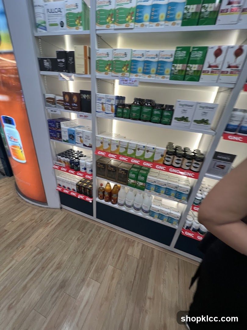 Vitamins and Supplements Display